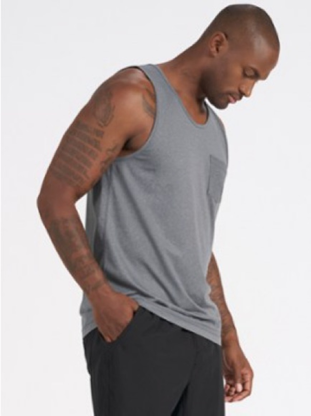 Vuori men’s tradewind performance tank Gray/blue